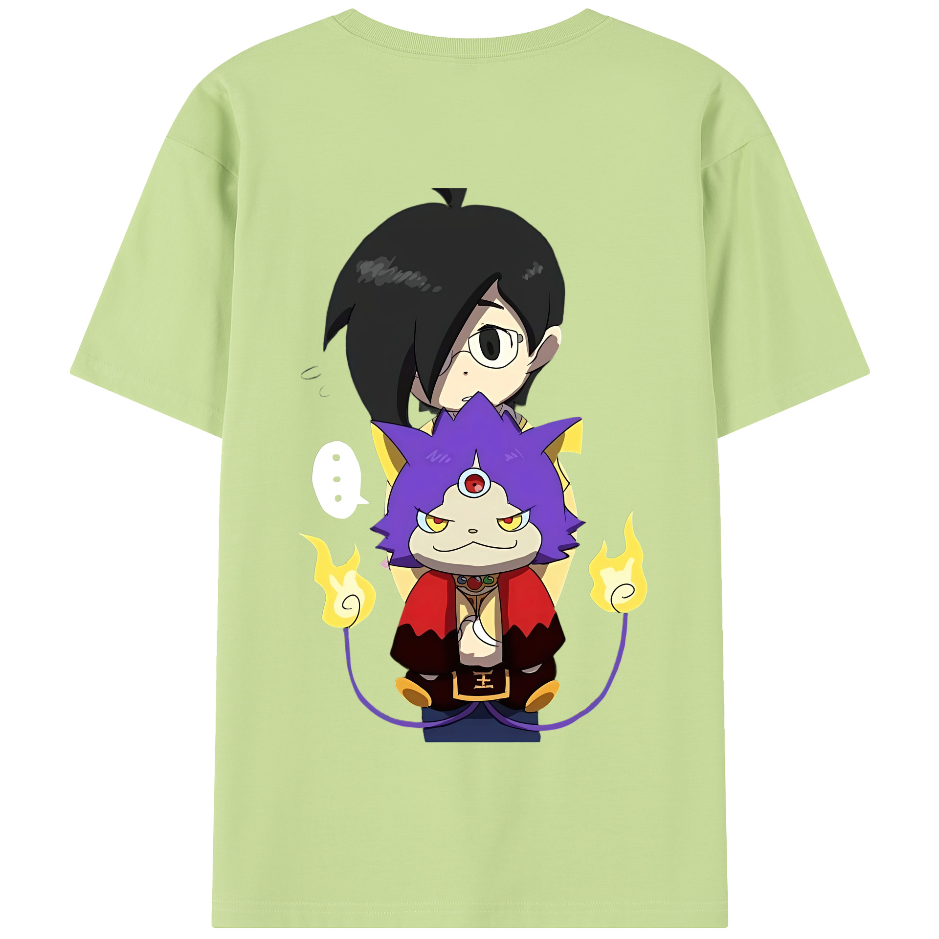 （画像用） 妖怪ウォッチ Yo-kai Watch 綿100％半袖Tシャツ（背面プリント）